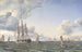 The warship Valdemar crosses the strait with a fresh breeze - Emanuel Larsen — artwork view