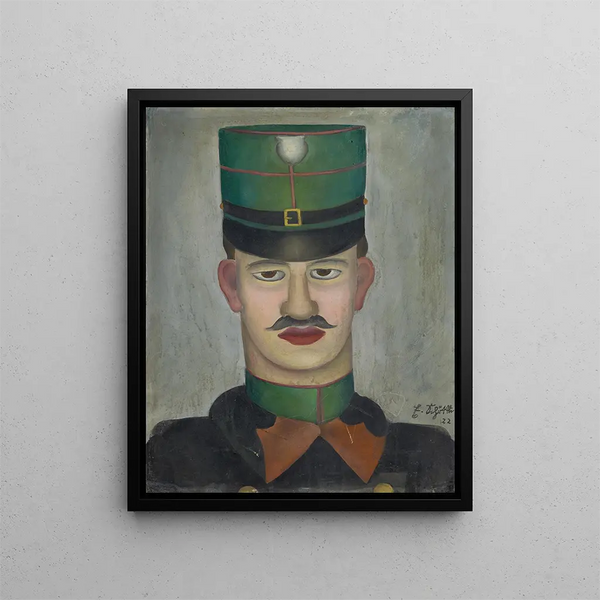 Police Painting - Emanuel Schättli — framed artwork on a wall