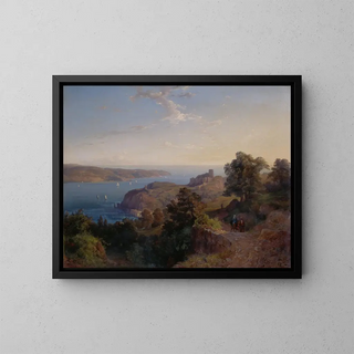 L'embouchure du Bosphore, Yoros Kalesi - Emanuel Stöckler — framed artwork on a wall