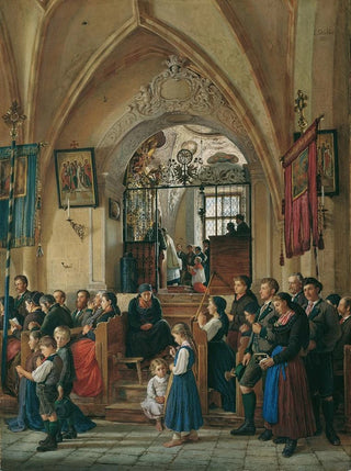 Interior painting of the parish church of Aussee - Emanuel Stöckler — artwork view