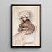 Portrait of a seated lady with a ribbon headdress - Emanuel Thomas Peter — framed artwork on a wall