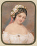 Portrait of a young woman with white roses in her hair - Emanuel Thomas Peter — artwork view