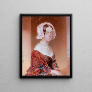 Portrait of a Woman - Emanuel Thomas Peter — framed artwork on a wall