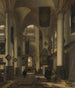 Interior of a Gothic Protestant church with motifs of the old and new church of Amsterdam - Emanuel de Witte — artwork view