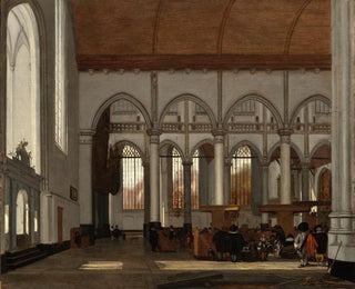 Interior of the Oude Kerk in Amsterdam - Emanuel de Witte — artwork view