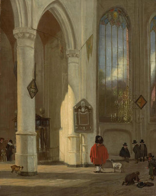 Interior of the Old Church in Delft - Emanuel de Witte — artwork view