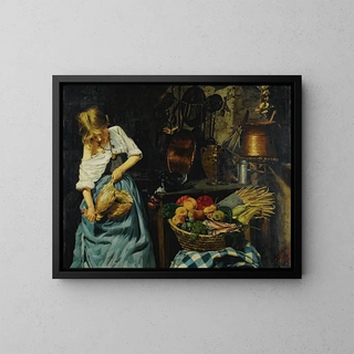 Preparation of the meal - Emanuele Serrano — framed artwork on a wall