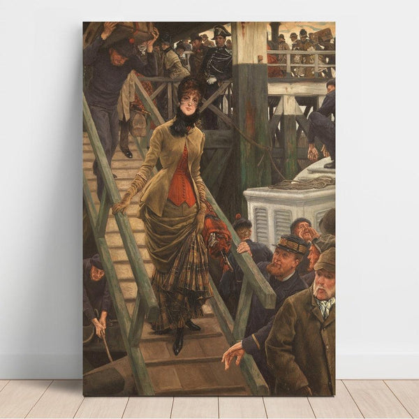 Reproduction of the painting Embarkation at Calais - James Tissot