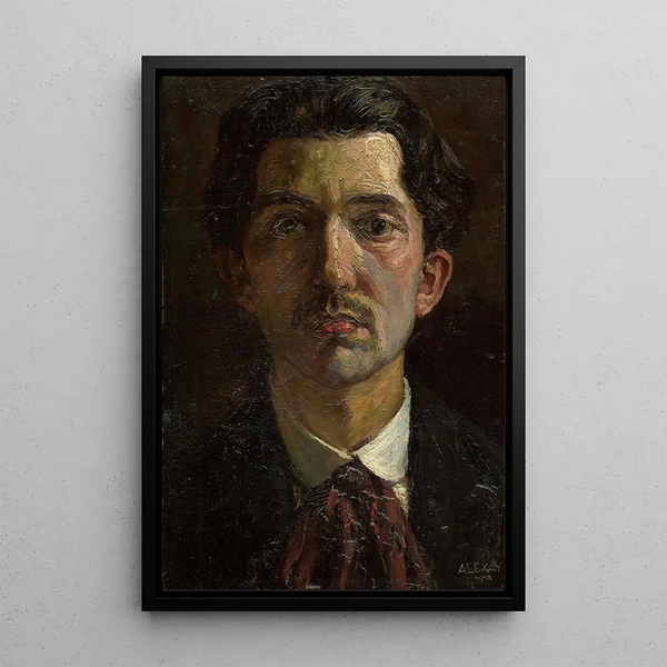 Self-portrait - Emil Alexay Olexk — framed artwork on a wall