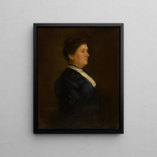Image of the artist's mother - Emil Alexay Olexk — framed artwork on a wall