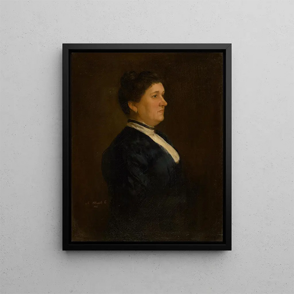 Image of the artist's mother - Emil Alexay Olexk — framed artwork on a wall
