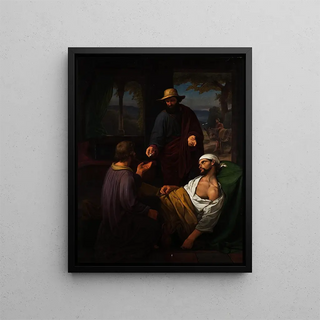 The Good Samaritan - Emil Andersen — framed artwork on a wall