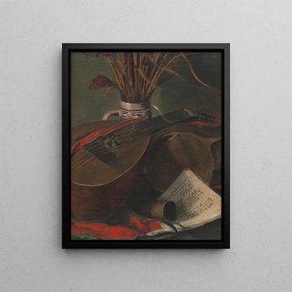 Nature morte à la mandoline - Emil Balla — framed artwork on a wall