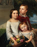 Three siblings in the background The bay of Rio de Janeiro with Sugarloaf Mountain - Emil Bauch — artwork view