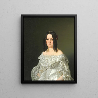 Portrait of Émilie Benzon - Emil Brentsen — framed artwork on a wall