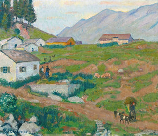 Landscape Painting in Gray - Emil Cardinaux — artwork view
