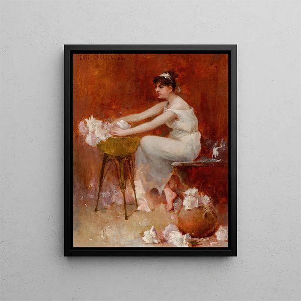 Flower arrangement - Emil Carlsen — framed artwork on a wall