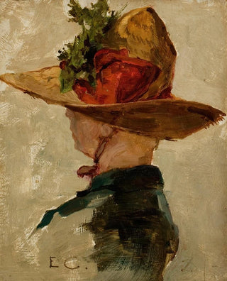 Woman with Hat - Emil Carlsen — artwork view
