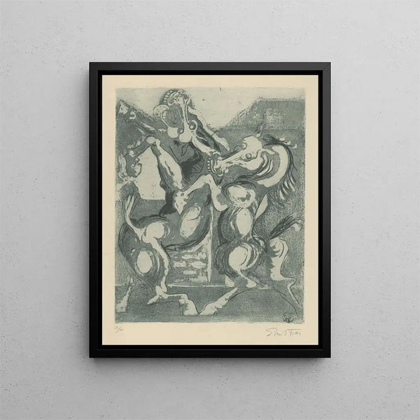 Battle - Emil Filla — framed artwork on a wall