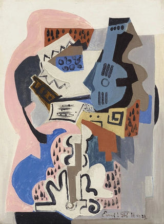 Still life with guitar - Emil Filla — artwork view