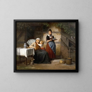 L'encouragement - Emil Gottlieb Schuback — framed artwork on a wall