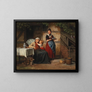 Entre de bonnes mains - Emil Gottlieb Schuback — framed artwork on a wall