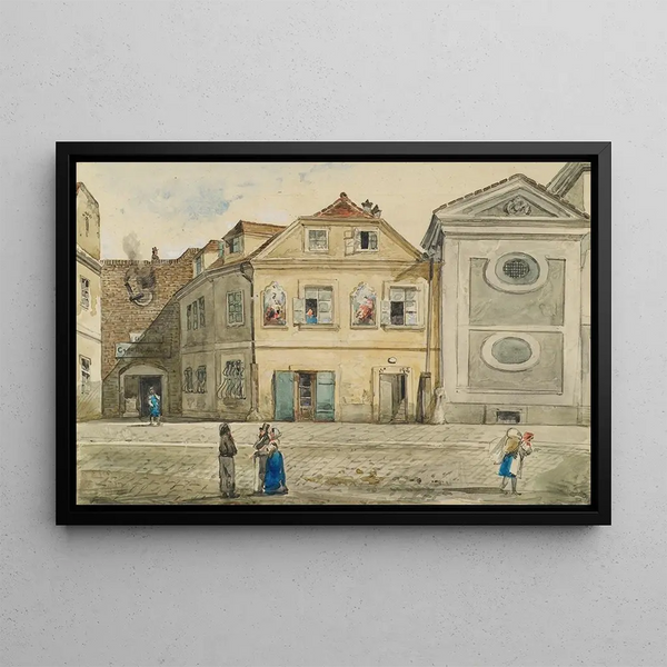La Maison du Bourreau à Vienne - Emil Hütter — framed artwork on a wall
