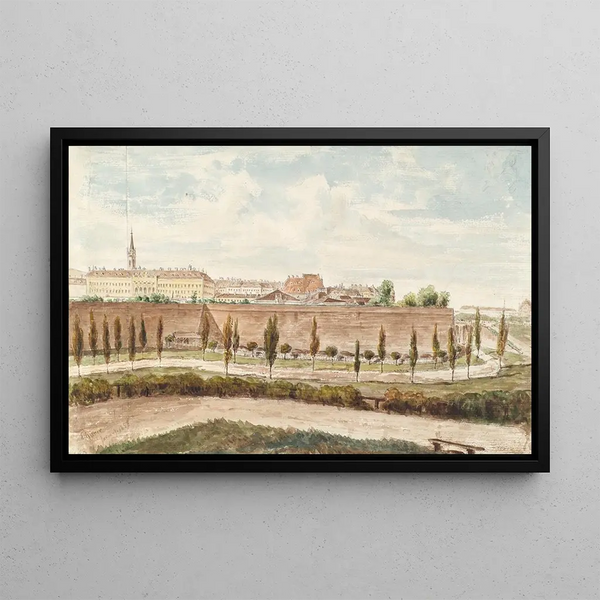La bastion des Augustins à Vienne - Emil Hütter — framed artwork on a wall