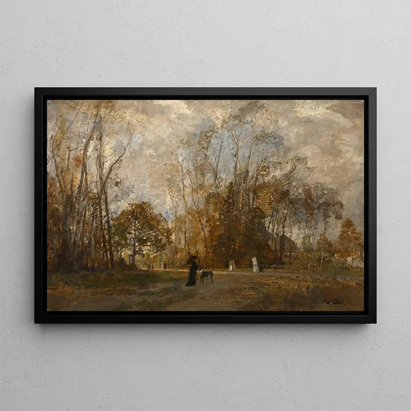 the Prater - Emil Jakob Schindler — framed artwork on a wall