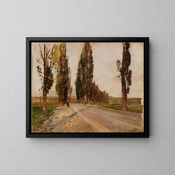 Boulevard des Peupliers près de Plankenberg - Emil Jakob Schindler — framed artwork on a wall