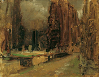 The Cemetery of Gravosa near Ragusa Study for Pax - Emil Jakob Schindler — artwork view