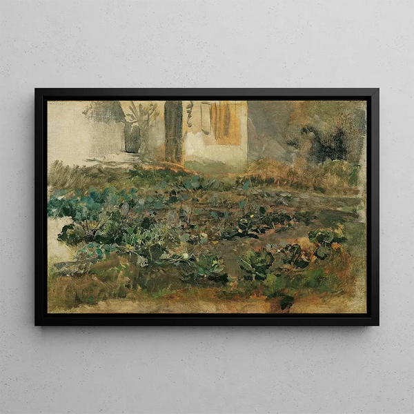 Champ de navets - Emil Jakob Schindler — framed artwork on a wall