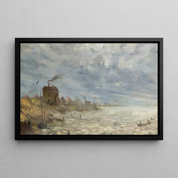 Côte de la mer de Sylt - Emil Jakob Schindler — framed artwork on a wall