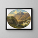 Gamskogel in Gastein with Saint Nicholas Church - Emil Ludwig Lühr — framed artwork on a wall