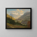View of Bad Gastein - Emil Ludwig Lühr — framed artwork on a wall