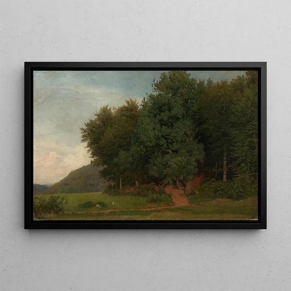 At the Edge of the Forest - Emil Lugo — framed artwork on a wall
