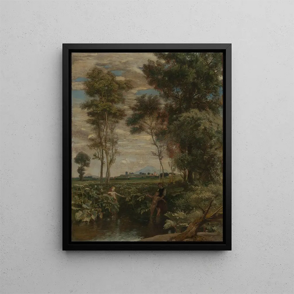 The children's bath - Emil Lugo — framed artwork on a wall