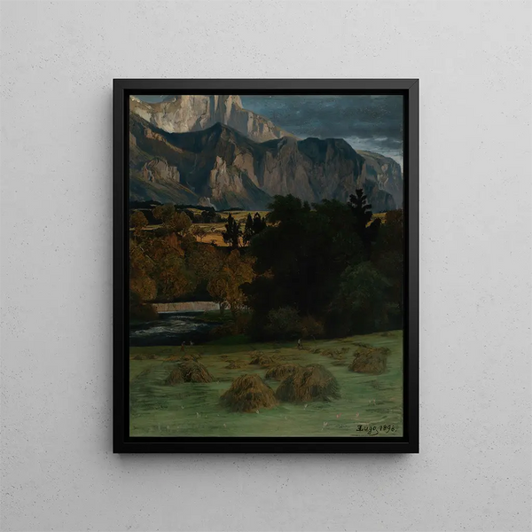 Les montagnes du Chiemsee dans une ambiance automnale - Emil Lugo — framed artwork on a wall