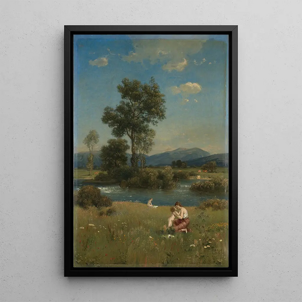 Idylle à trois - Emil Lugo — framed artwork on a wall