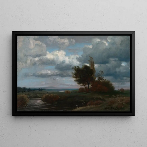 Autumn Atmosphere Painting - Emil Lugo — framed artwork on a wall