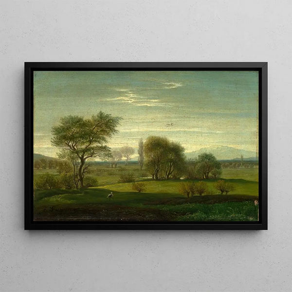 Upper Rhine Landscape - Emil Lugo — framed artwork on a wall