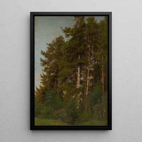 Pins et sous-bois - Emil Lugo — framed artwork on a wall