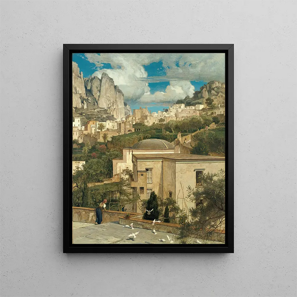 View of Capri - Emil Lugo — framed artwork on a wall
