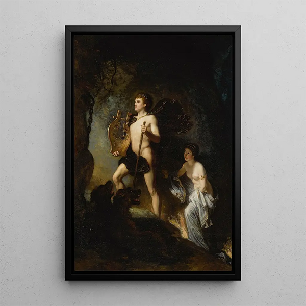 Orpheus and Eurydice - Emil Neide — framed artwork on a wall