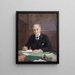 Portrait of a gentleman - Emil Orlik — framed artwork on a wall
