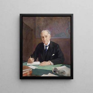 Portrait of a gentleman - Emil Orlik — framed artwork on a wall