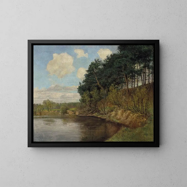 Lac de la vue près de Berlin - Emil Orlik — framed artwork on a wall