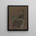 Girl of Volendam in costume - Emil Orlik — framed artwork on a wall