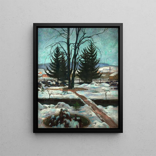 Winter Painting - Emil Orlik — framed artwork on a wall