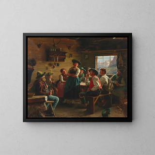 A Good Story - Emil Rau — framed artwork on a wall